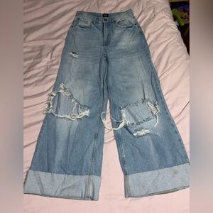 BDG- Urban Outfitters Light Blue Distressed Flare Jeans